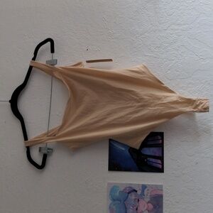 NWT Skims Square Neck Bodysuit in Sand